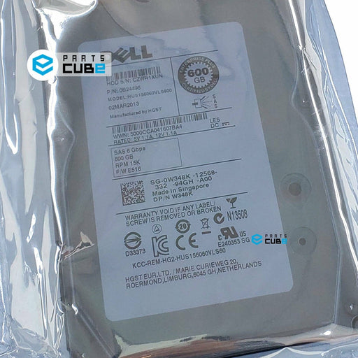 Dell 600GB 15K 3.5" SAS 6 Gbps Hard Drive HUH156060VLS600 HGST 0B24496 w Tray 5704327896883-FoxTI