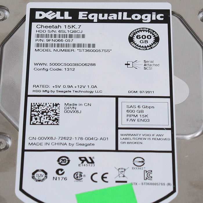 Dell Equallogic 600GB 15K SAS 3.5