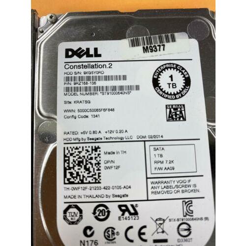 お見舞い Dell 2.5in HDD wf12?F Dell st91000640ns 7200RPM SATA-6G