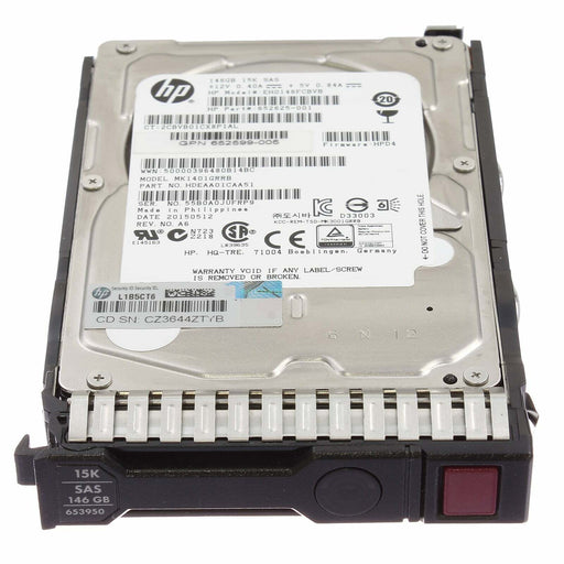 EH0146FCBVB HP 146GB 6G SAS 15K rpm SFF (2.5-inch) SC Enterprise HDD W/Tray 886111585571