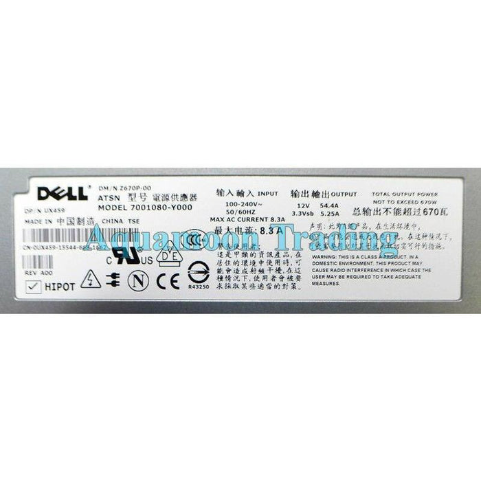 Fonte A670P-00 Dell PowerEdge 1950 Power Supply 670W Hot-Swap HY105 D9 |  FoxTI