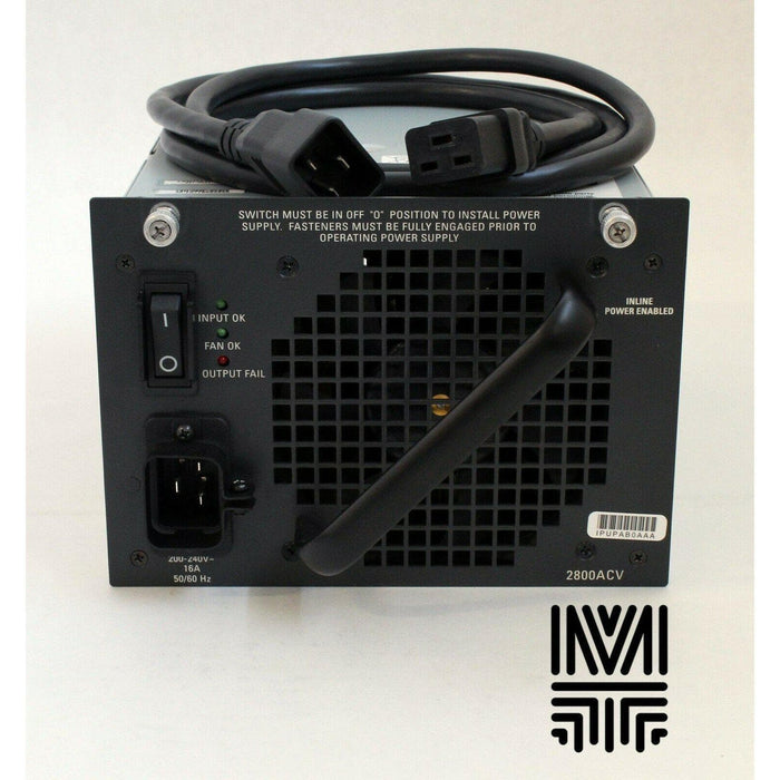 Cisco PWR-C45-2800ACV CATALYST 4500 SPARE 2800W AC Power Supply with Power Cord-FoxTI