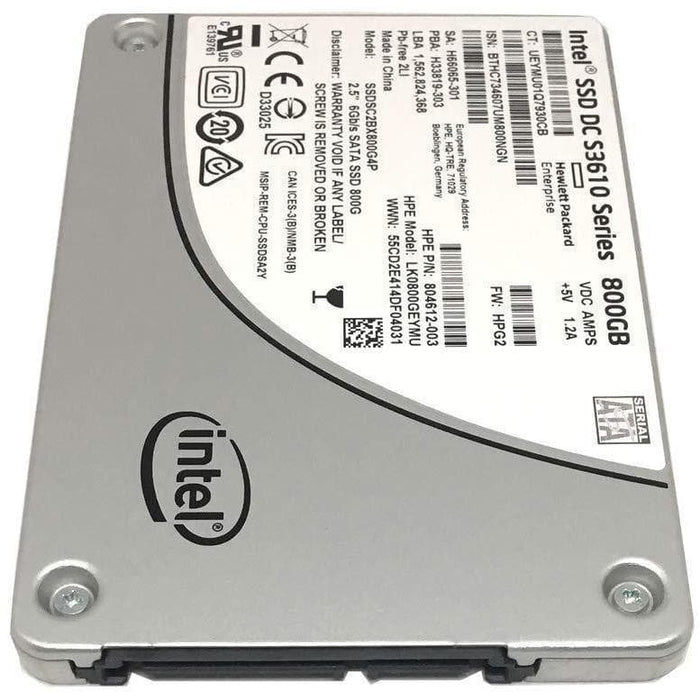 HP 804612-003 Intel DC S3610 Series 800GB 2.5-inch 7mm SATA III MLC (6.0Gb/s) Internal Solid State Drive (SSD) SSDSC2BX800G4P-FoxTI