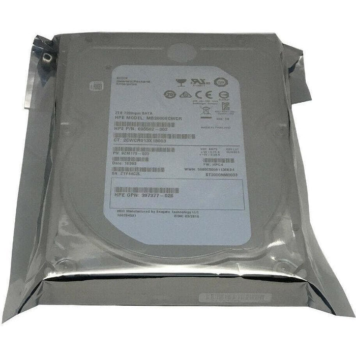 HP / Seagate 2TB ST2000NM0033 7200RPM 128MB Cache SATA 6Gb/s 3.5" Enterprise HDD 763649030042-FoxTI