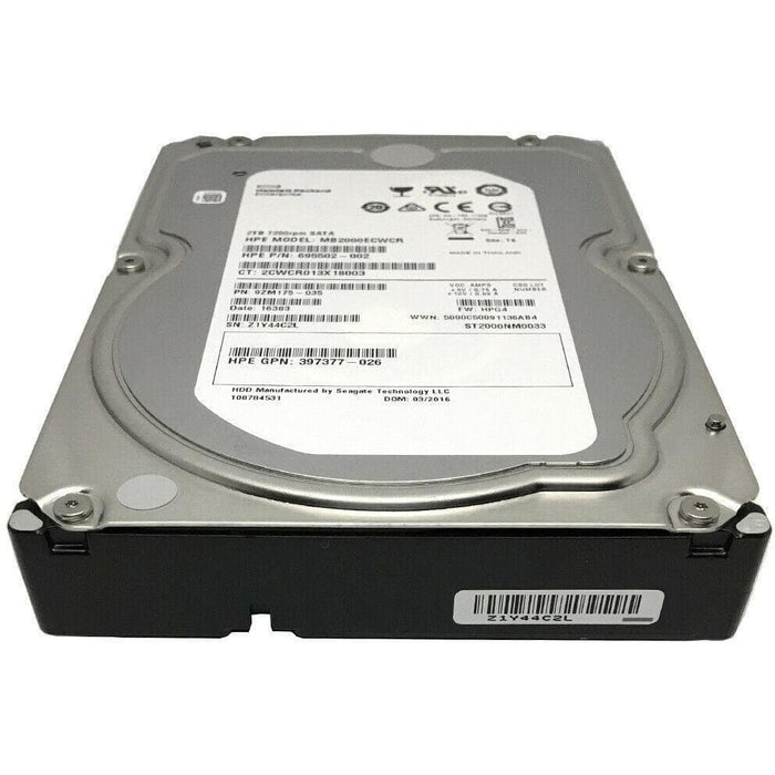 HP / Seagate 2TB ST2000NM0033 7200RPM 128MB Cache SATA 6Gb/s 3.5" Enterprise HDD 763649030042-FoxTI