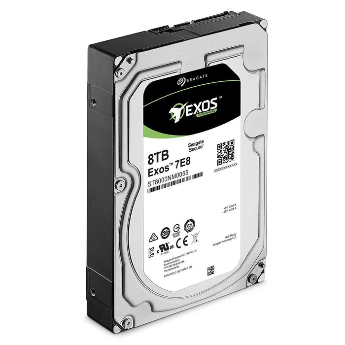 Seagate Exos 7E8 8TB 512e SATA 256MB Cache 3.5-Inch Enterprise Hard Drive (ST8000NM0055)-FoxTI