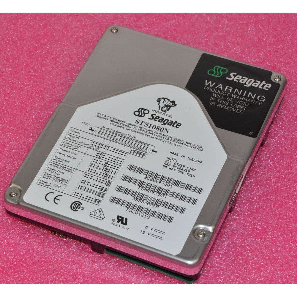 Seagate Medalist SL 1GB 1.08GB SCSI-2 HDD 50-pin ST51080N Hard Drive 7426900441492-FoxTI