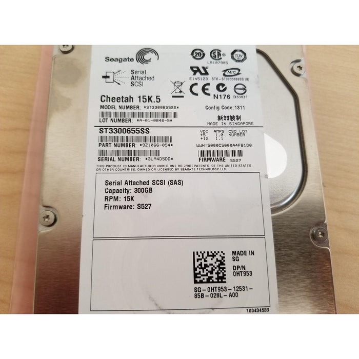 Seagate ST3300655SS SAS 300GB 15.5K 1311 A-01-0846-5 9Z1066-054 S527 HT953 5DD 836367003442-FoxTI