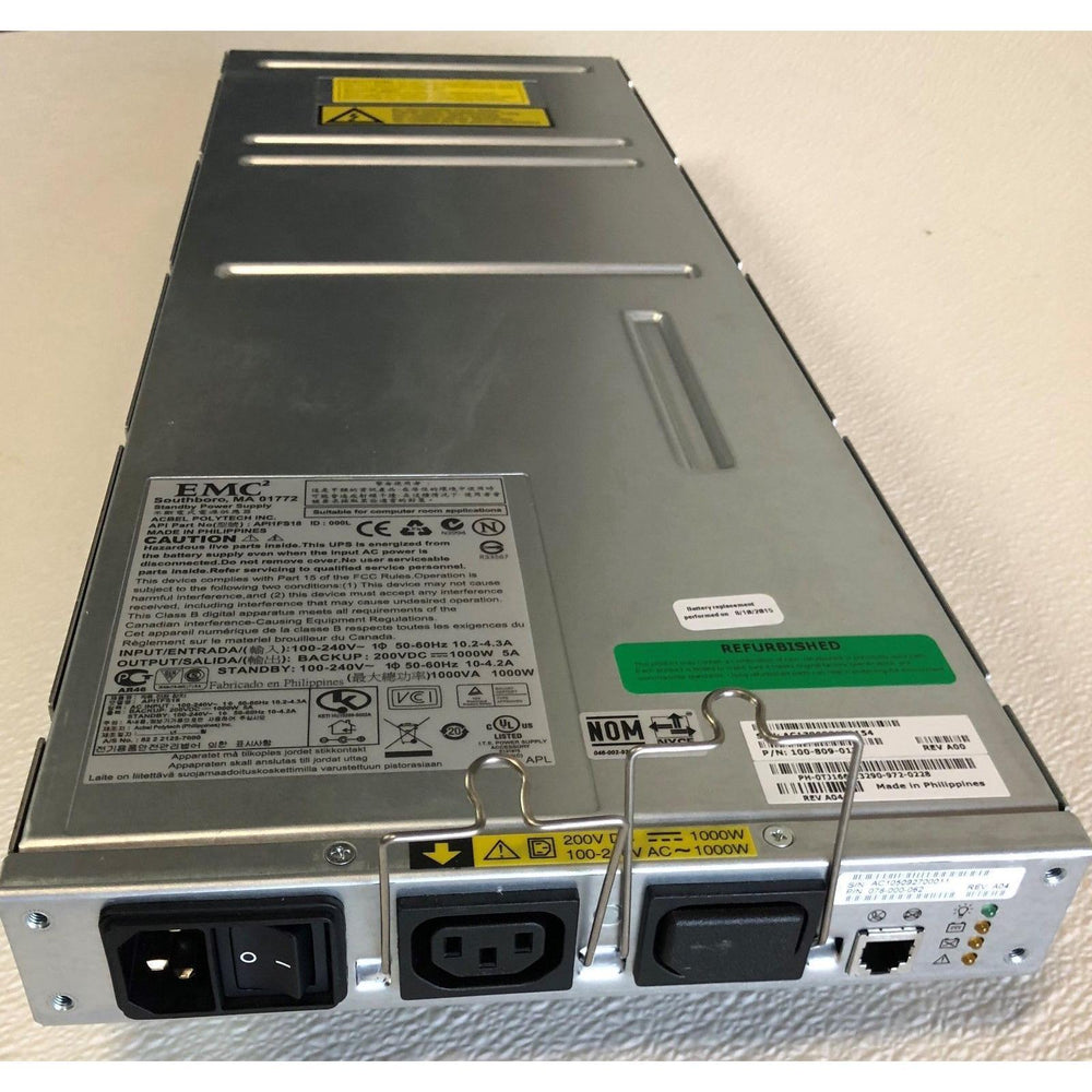 TJ166 Dell EMC2 1000VA 1000W 100-240V Standby PS C7GN5 TJ166 HJ4DK 100-809-013 729161306782-FoxTI